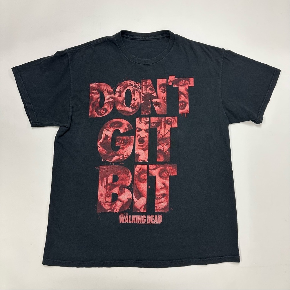 Walking Dead Dont Git Bit graphic short sleeve tshirt mens black